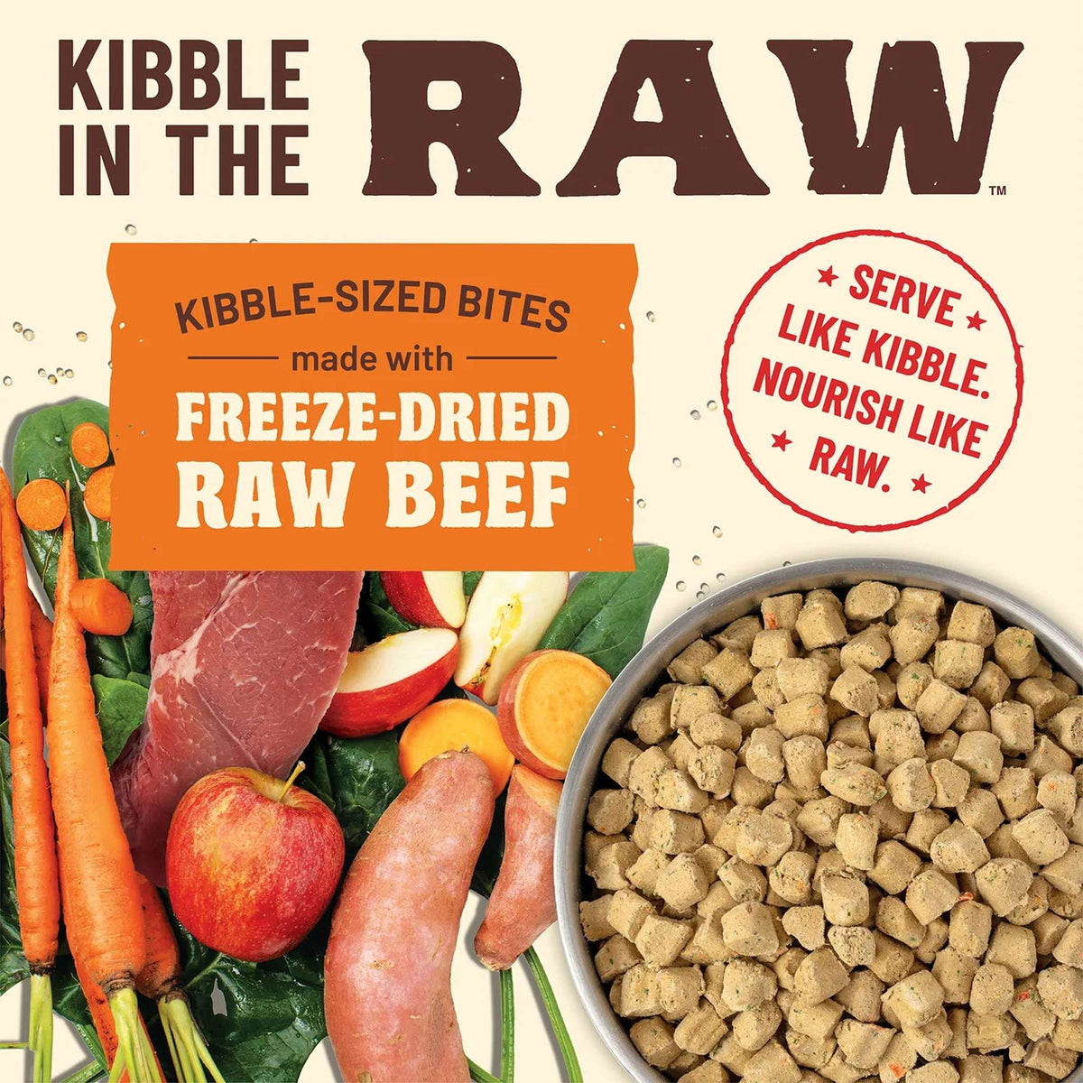 Primal Kibble in the Raw Freeze-Dried Raw Beef Dog Food