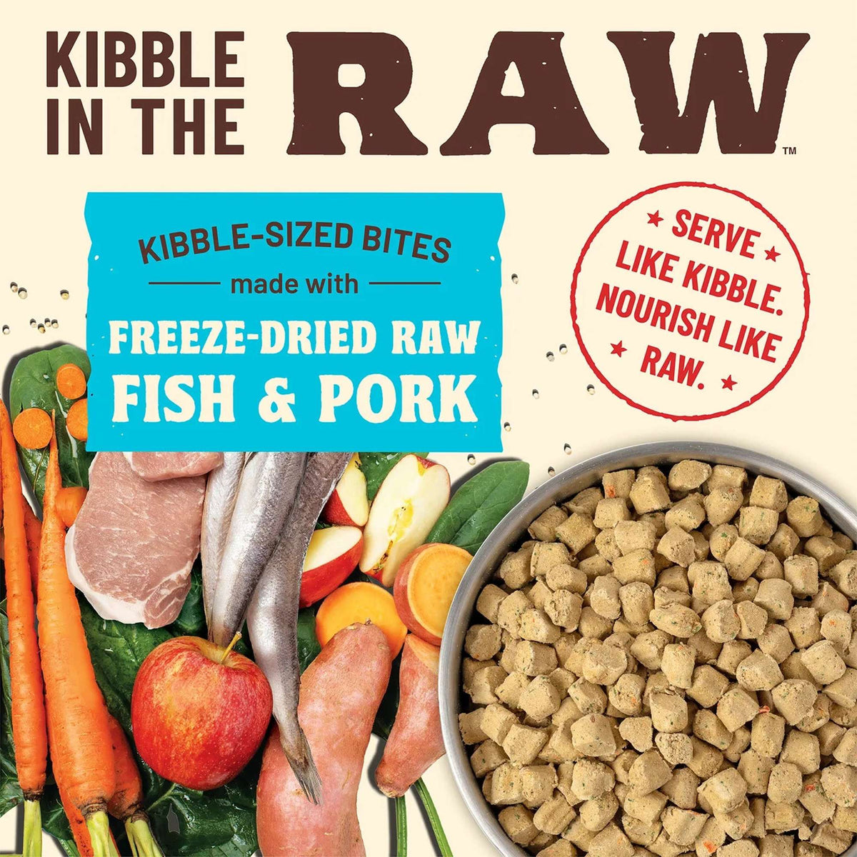 Primal Kibble in the Raw Freeze-Dried Raw Fish &amp; Pork Dog Food