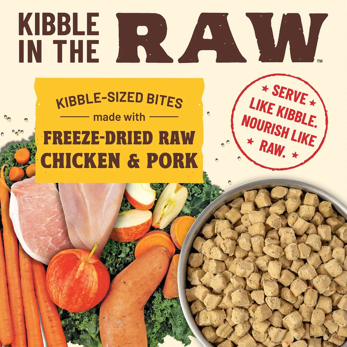 Primal Kibble in the Raw Puppy Freeze-Dried Raw Chicken &amp; Pork Dog Food
