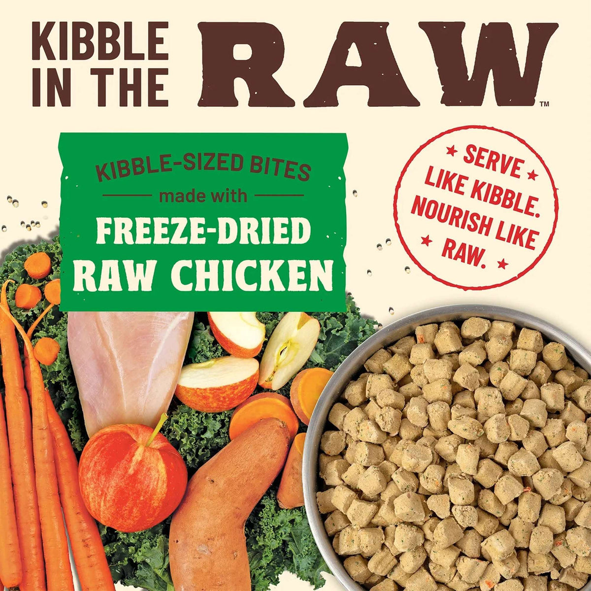 Primal Kibble in the Raw Freeze-Dried Raw Small Breed Chicken Dog Food