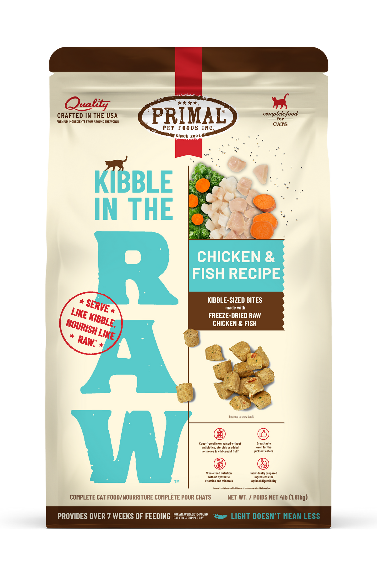Primal Kibble in the Raw Freeze-Dried Raw Chicken &amp; Fish Cat Food