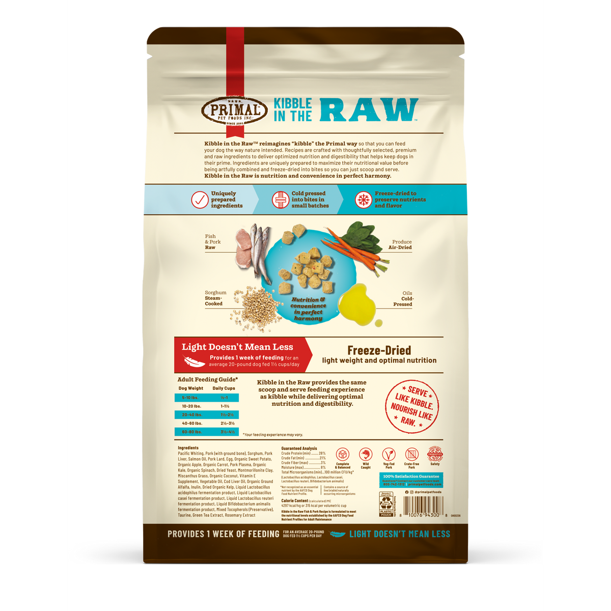 Primal Kibble in the Raw Freeze-Dried Raw Fish &amp; Pork Dog Food
