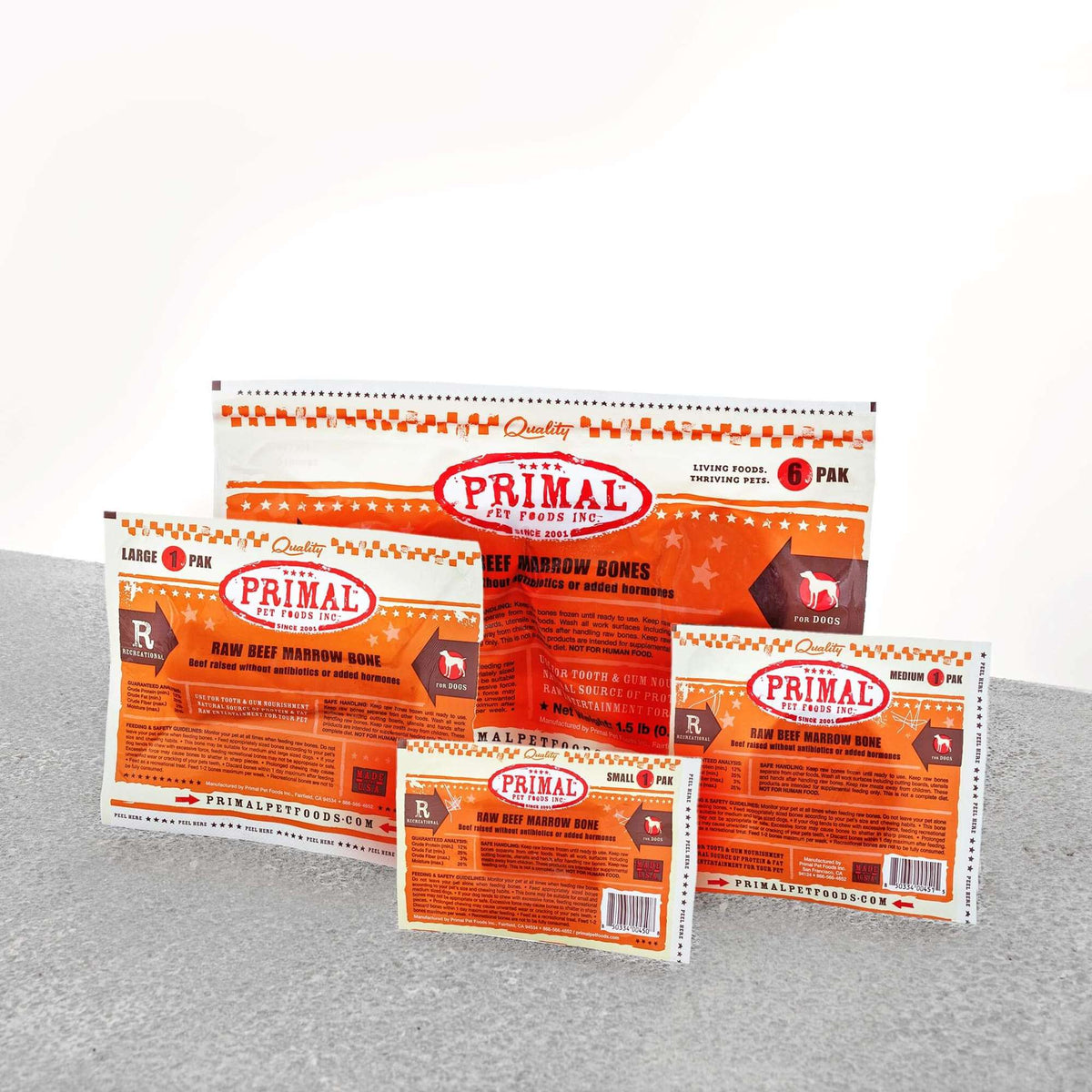 Primal Frozen Beef Bone Marrow Raw Dog Chew