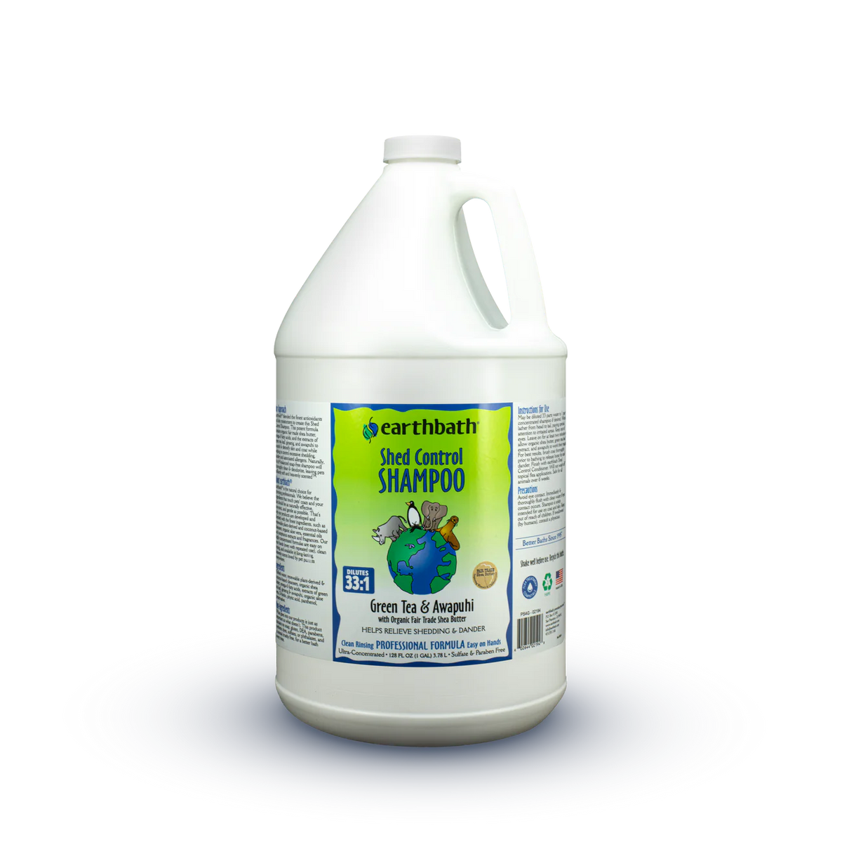 Earthbath Dog & Cat Shed Control Shampoo Green Tea & Awapuhi