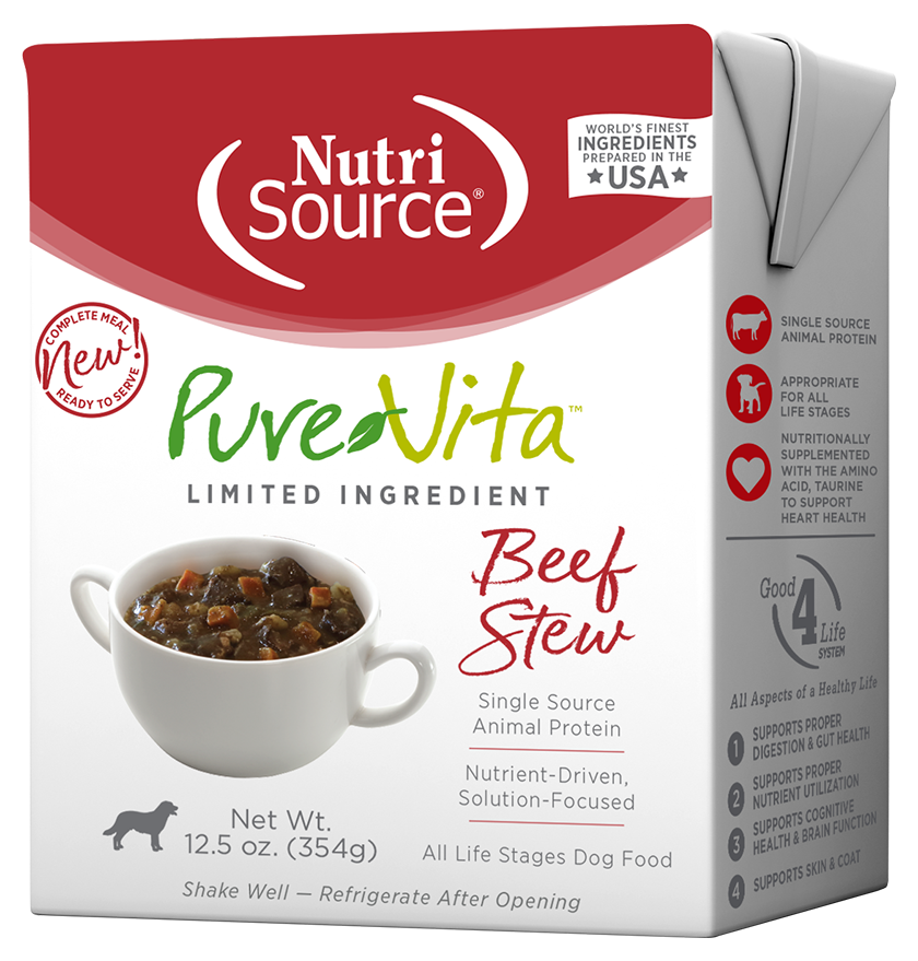 NutriSource PureVita Beef Stew Dog Food