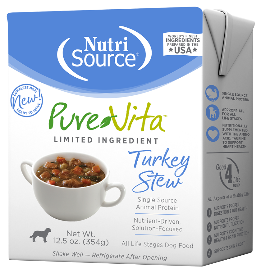 NutriSource PureVita Turkey Stew Dog Food