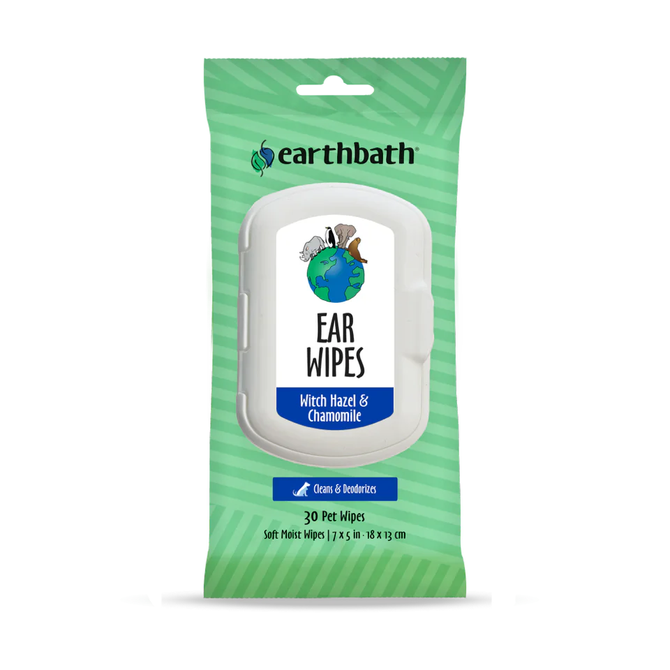 Earthbath Pet Hypoallergenic Ear Wipes Witch Hazel & Chamomile