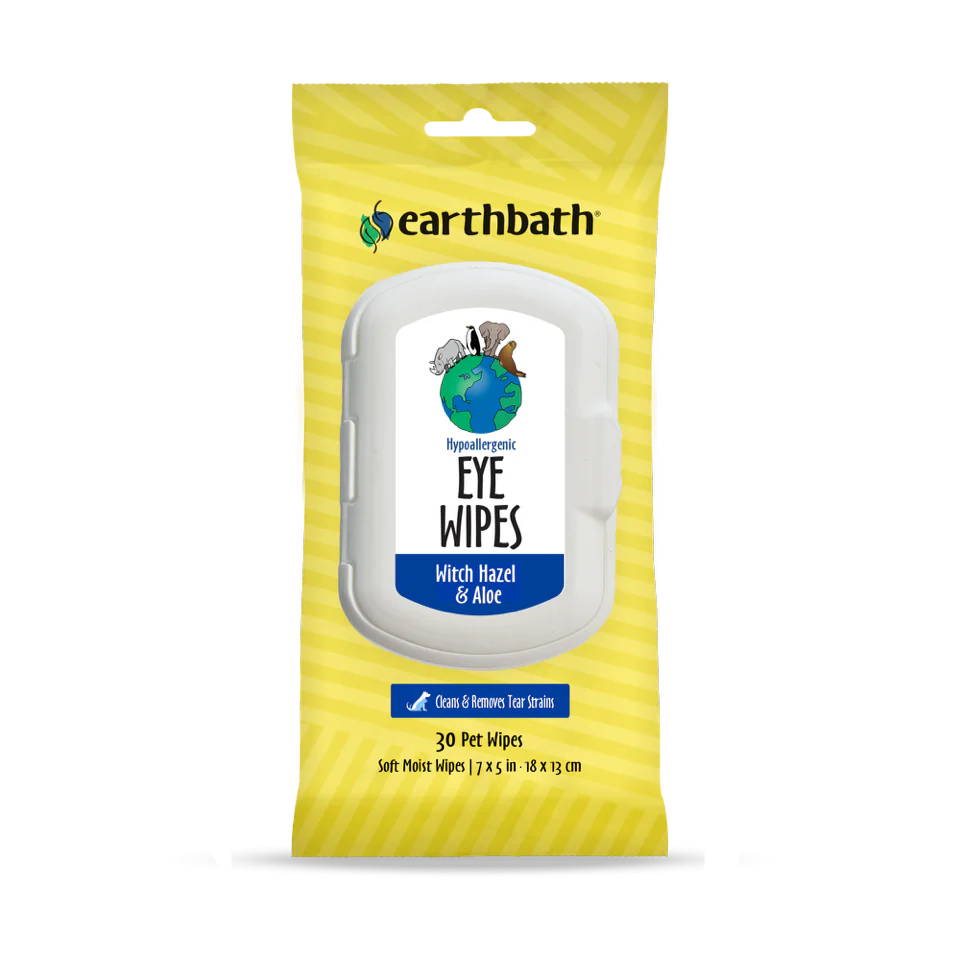 Earthbath Pet Hypoallergenic Eye Wipes Witch Hazel & Aloe