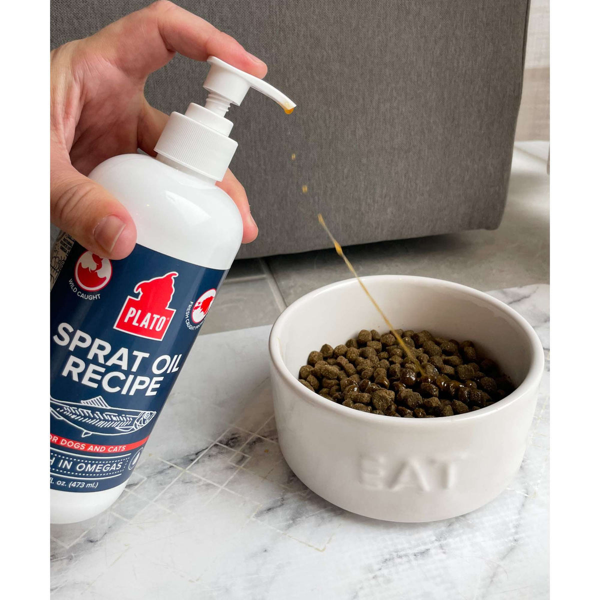 Plato Pet Treats Sprat Oil Recipe for Dogs &amp; Cats