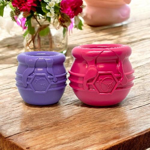 SodaPup Honey Pot Durable PUP-X Rubber Treat Dispenser & Enrichment Toy
