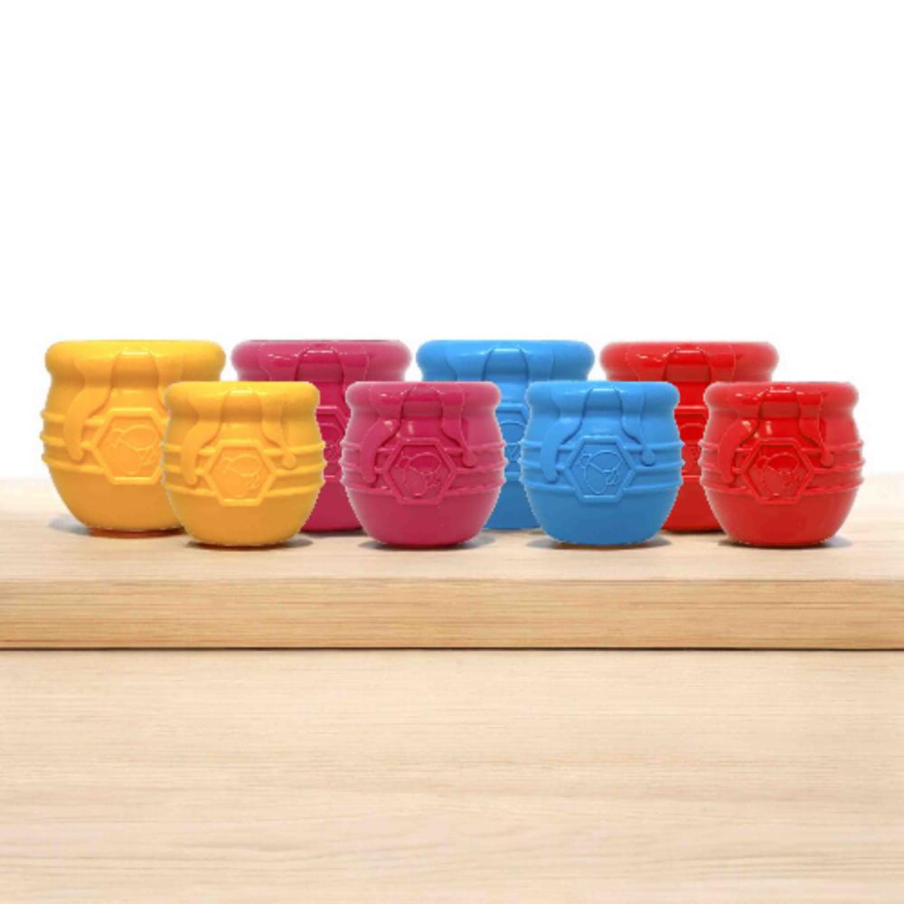SodaPup Honey Pot Durable PUP-X Rubber Treat Dispenser & Enrichment Toy