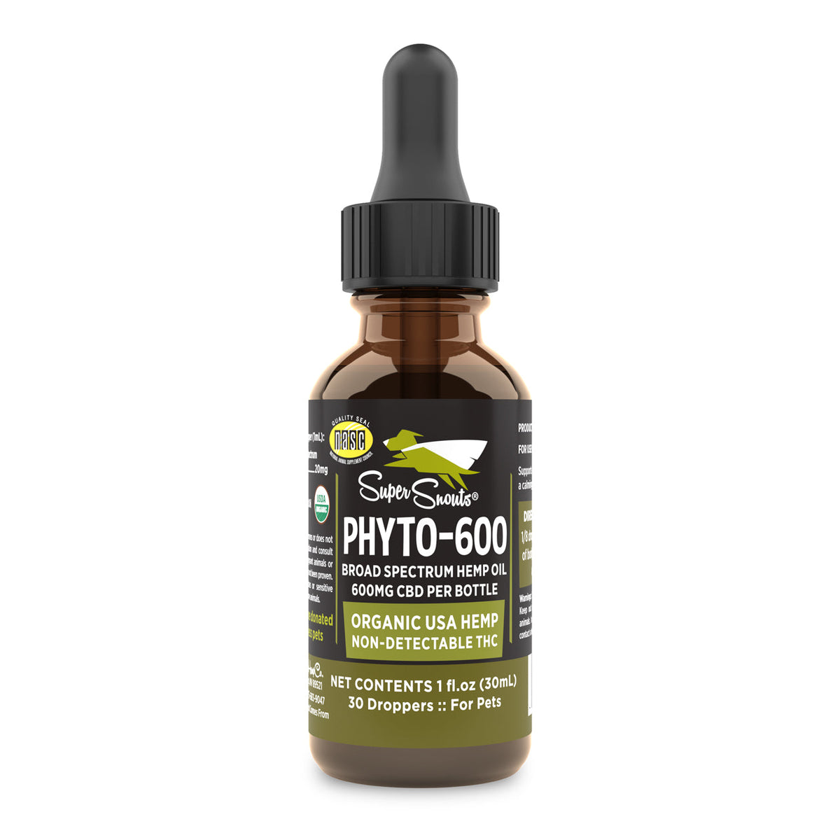 Super Snout Hemp Phyto-600 Full Spectrum Oil for Dogs &amp; Cats