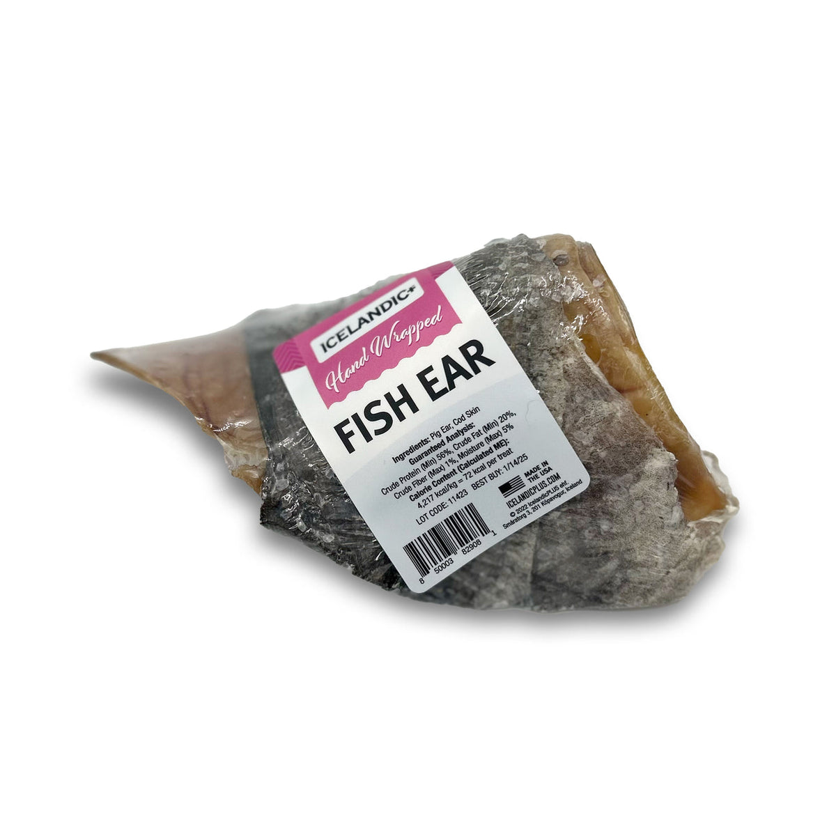 Icelandic+ Fish Ear Cod Skin Wrapped Pig Ear Dog Chews