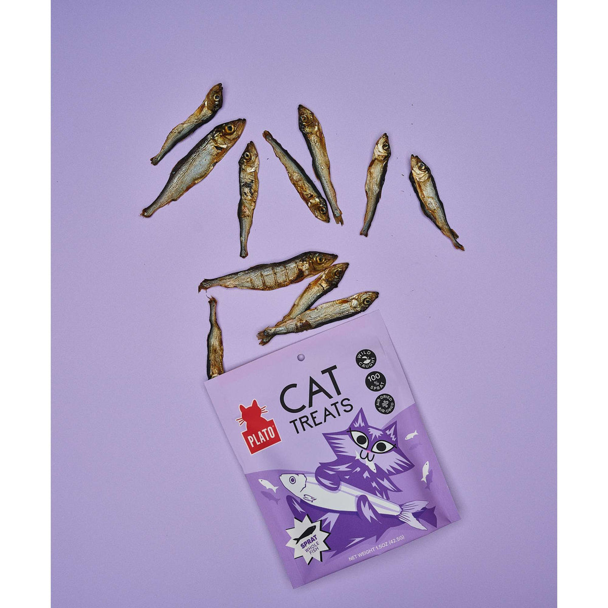 Plato Pet Treats Air-Dried Baltic Sprat Cat Treats