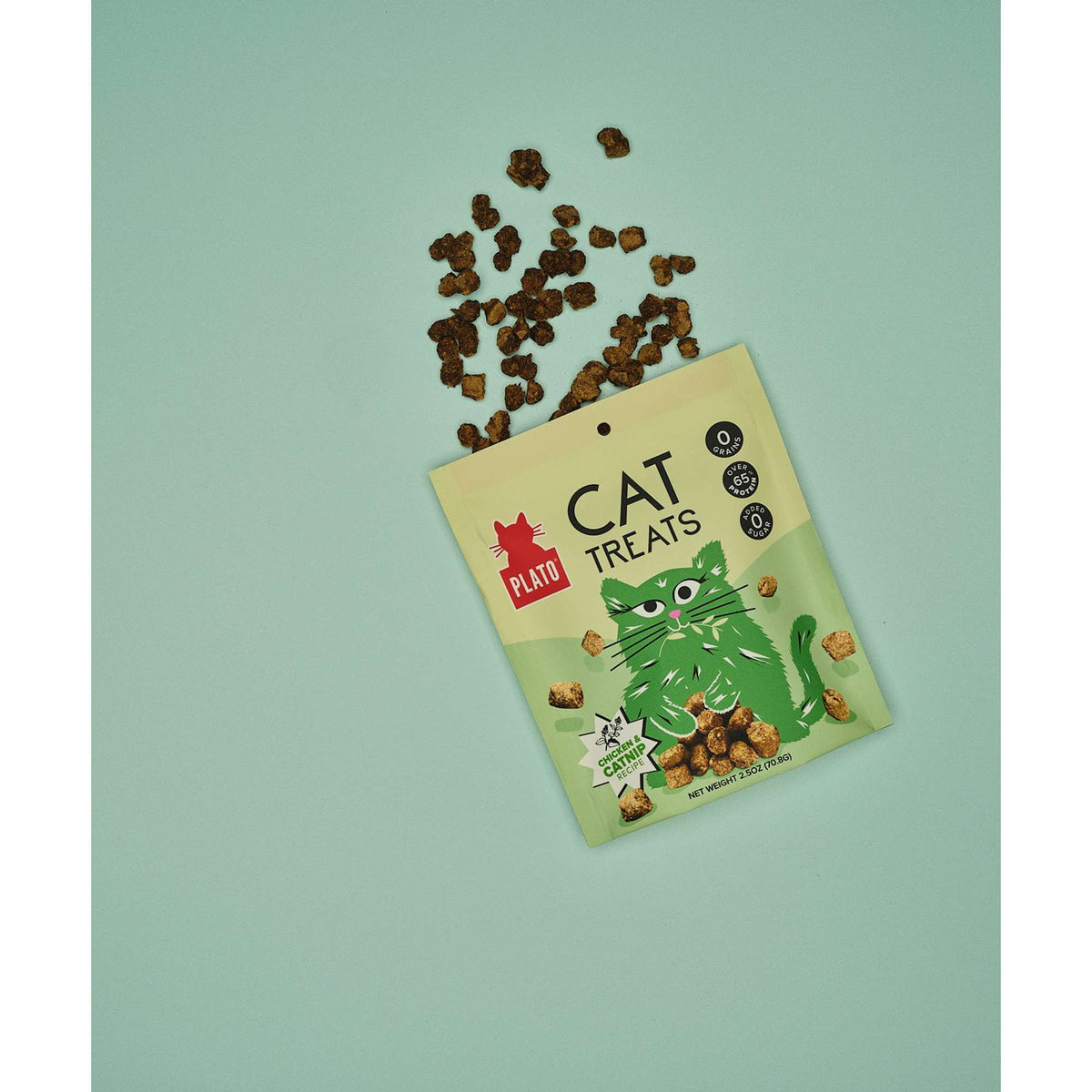Plato Pet Treats Air-Dried Chicken &amp; Catnip Cat Treats