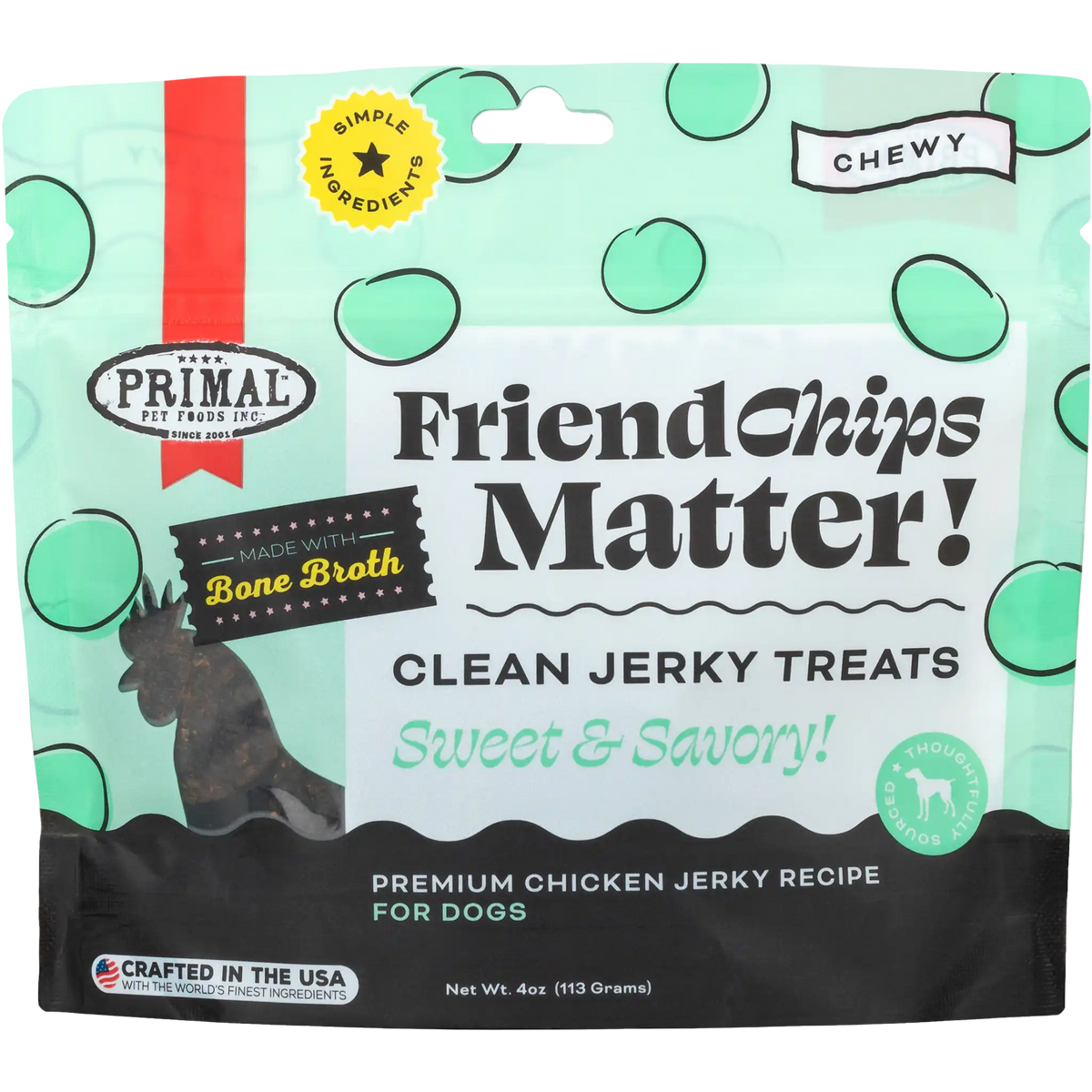 Primal Friendchips Matter Chicken Jerky Dog Treats