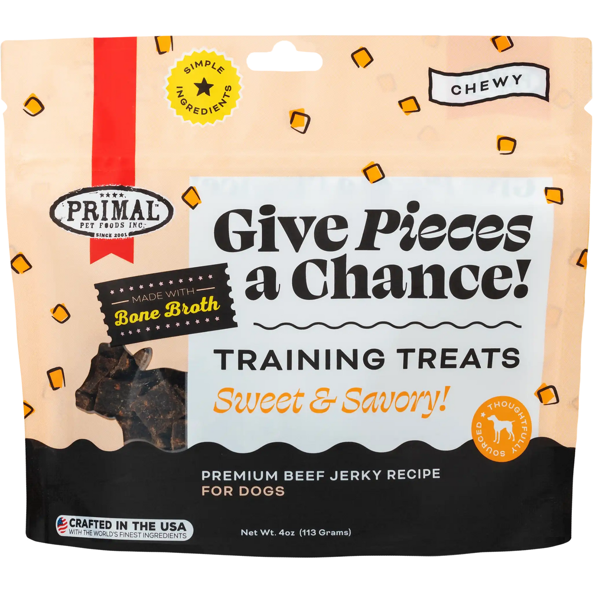 Primal Give Pieces Chance! Beef Dog Treats