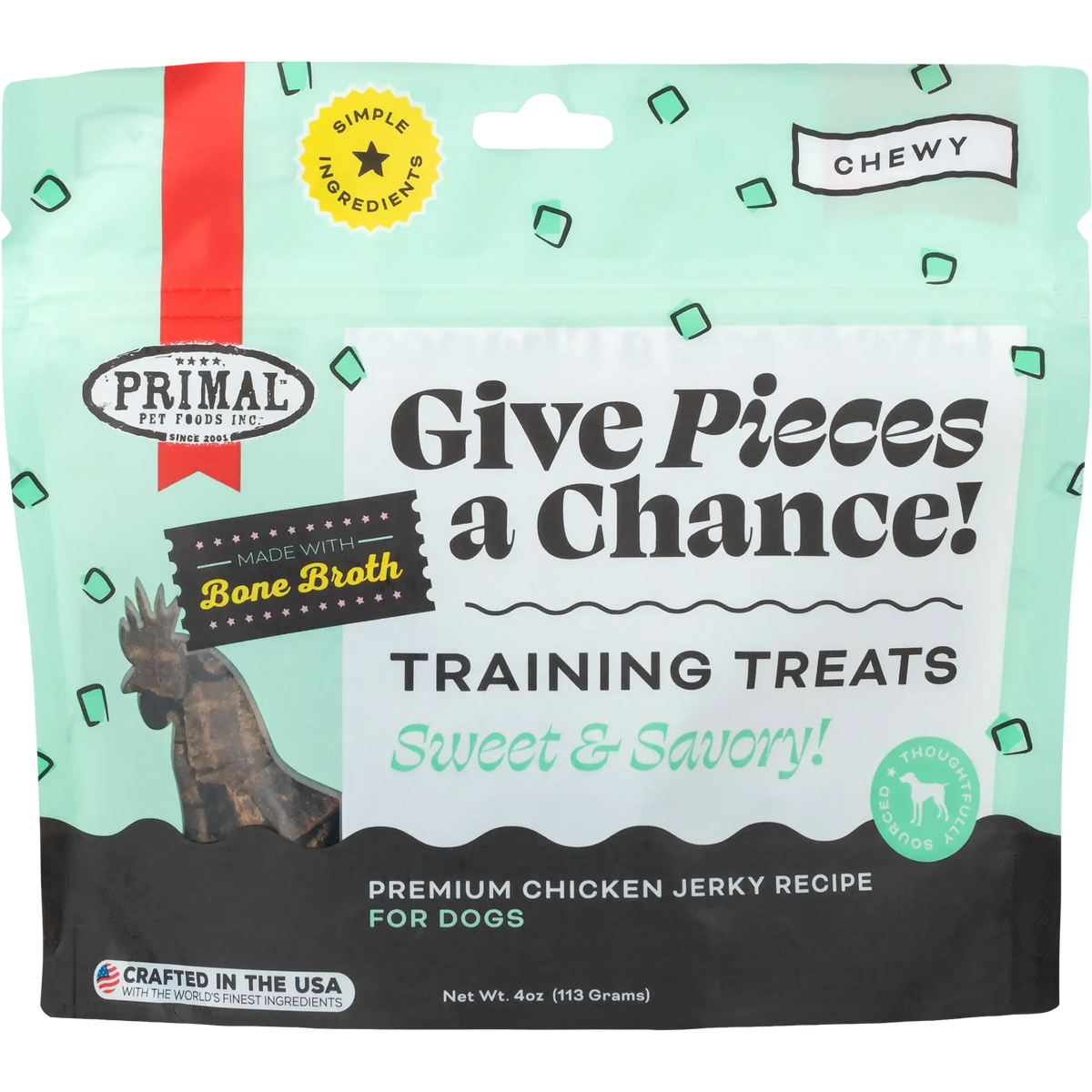 Primal Give Pieces a Chance! Chicken Dog Treats