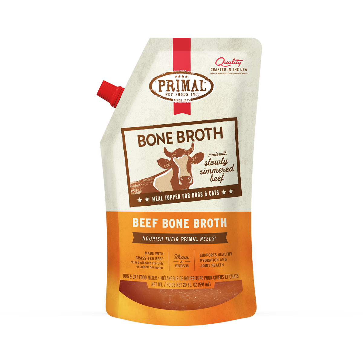 Primal Dog &amp; Cat Frozen Beef Bone Broth