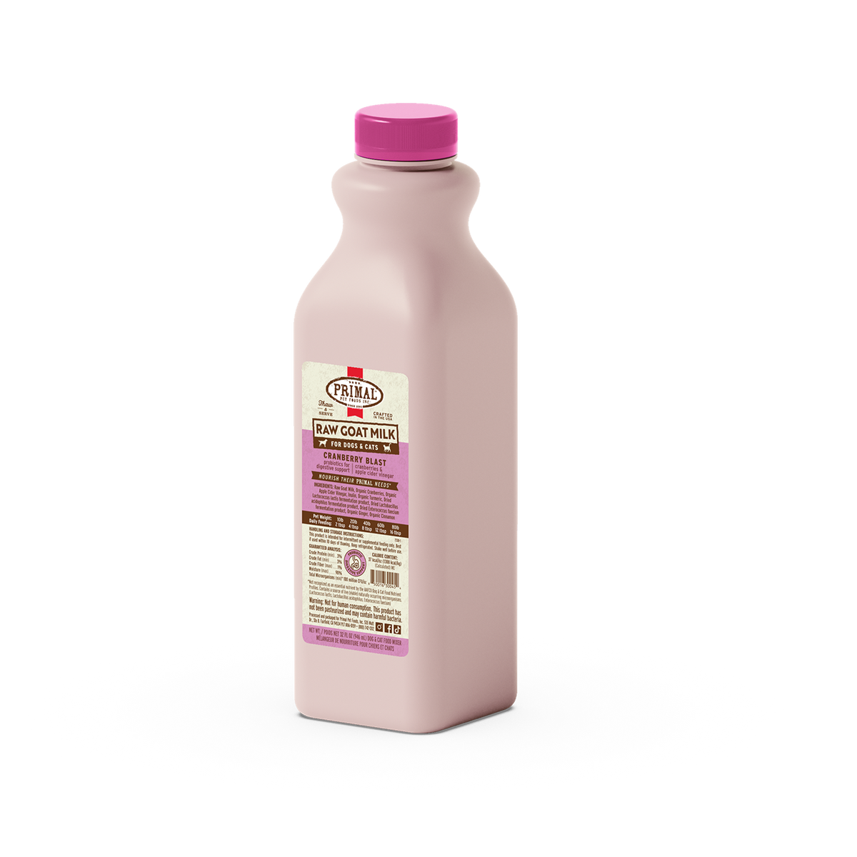 Primal Frozen Goat Milk Cranberry Blast for Dogs &amp; Cats