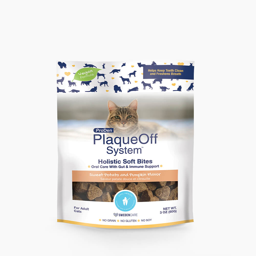 ProDen PlaqueOff Holistic Soft Bites Oral & Immune Support Sweet Potato & Pumpkin Cat Treats
