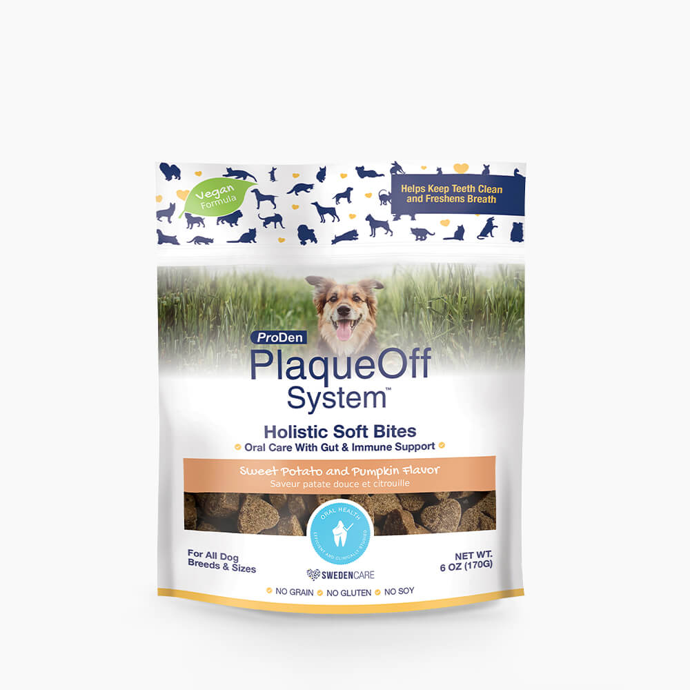 ProDen PlaqueOff Holistic Soft Bites Oral & Immune Support Sweet Potato & Pumpkin Dog Treats