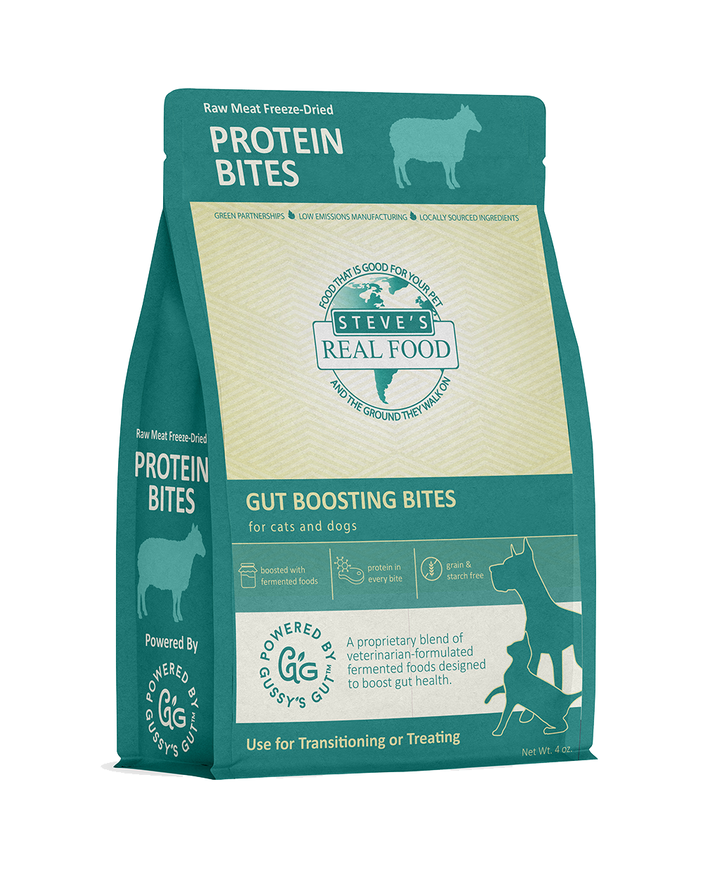 Steve&#39;s Real Food Freeze-Dried Raw Protein Bites Lamb Gut Immune Bites Dog &amp; Cat