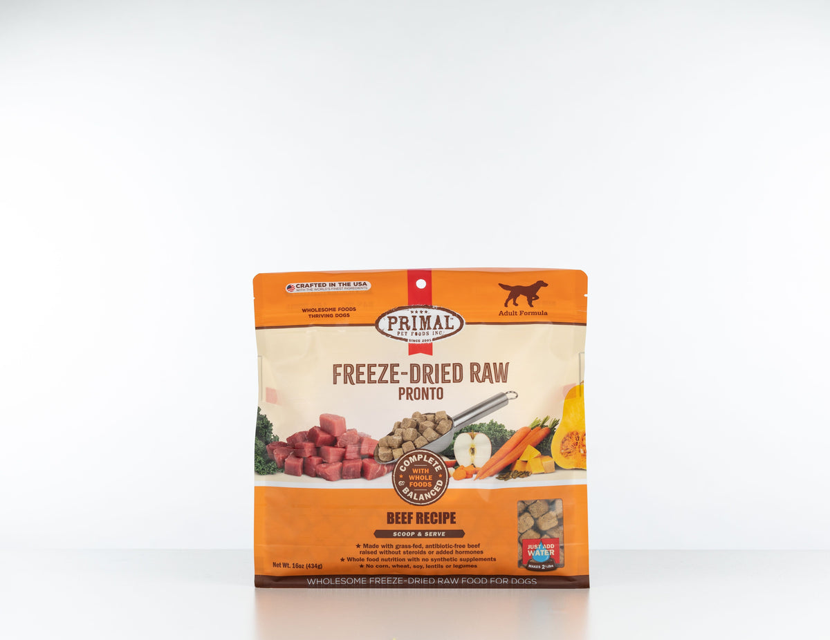 Primal Freeze-Dried Raw Pronto Beef Dog Food