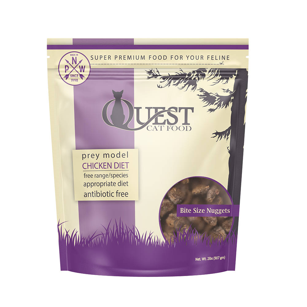 Steve&#39;s Real Food Quest Frozen Nuggets Prey Model Chicken Raw Cat Food