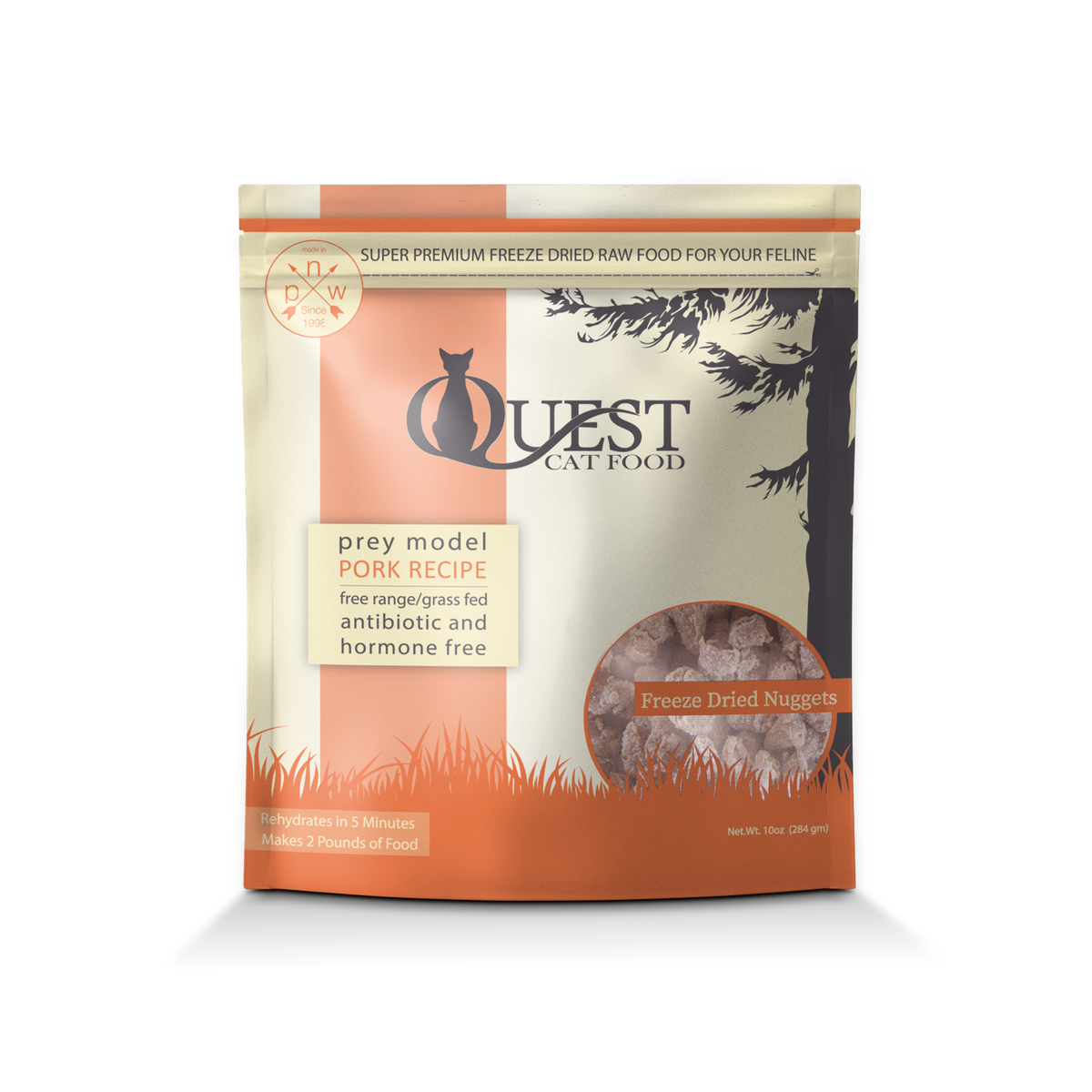 Steve&#39;s Real Food Quest Freeze-Dried Raw Nuggets Prey Model Pork Cat Food