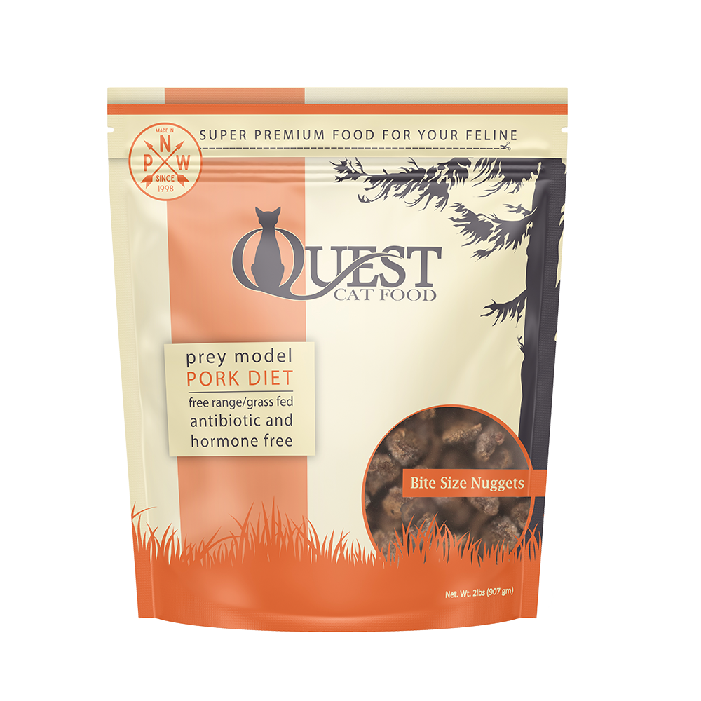 Steve&#39;s Real Food Quest Frozen Raw Nuggets Prey Model Pork Cat Food