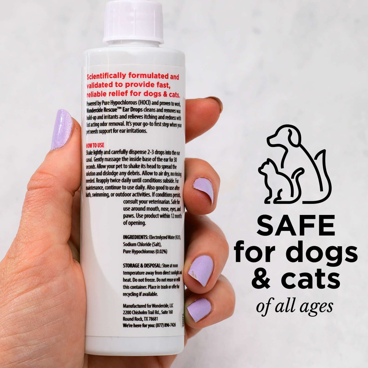 Wondercide Rescue Ear Drops for Dogs & Cats