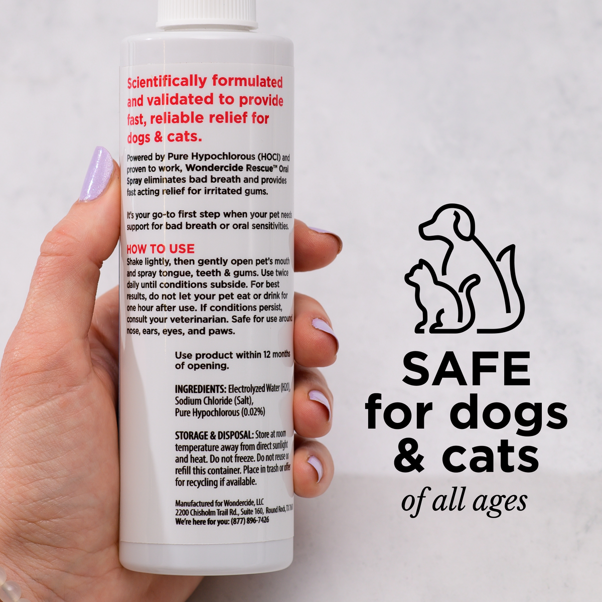 Wondercide Rescue Oral Spray for Dogs & Cats