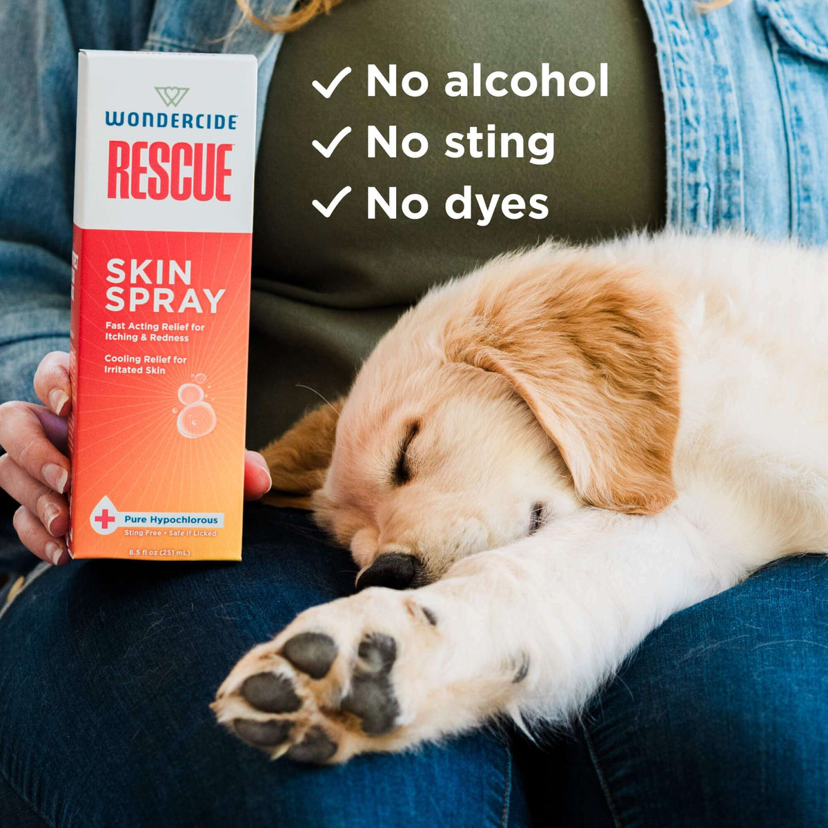 Wondercide Rescue Skin Spray for Dogs & Cats