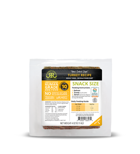 Raised Right Lightly Cooked Turkey Frozen Dog Food