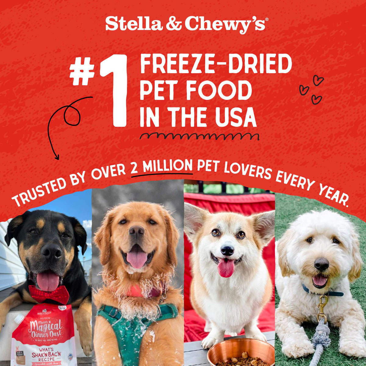 Stella &amp; Chewy&#39;s Marie&#39;s Magical Breakfast Sprinkles Bacon, Egg &amp; Cheese Freeze-Dried Meal Topper for Dogs