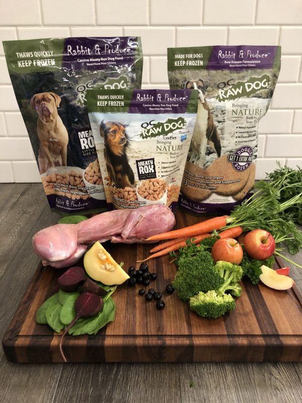 OC Raw Rabbit &amp; Produce Frozen Dog Food