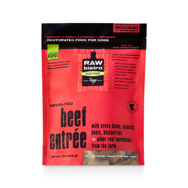 Raw Bistro Grass-Fed Beef Entrée Dehydrated Raw Dog Food