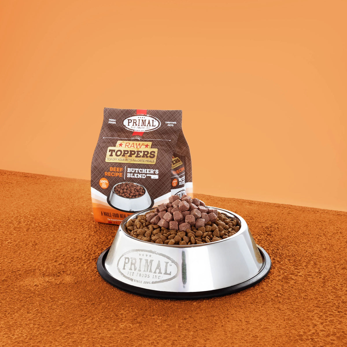 Primal Butcher&#39;s Blend Beef Frozen Raw Dog &amp; Cat Meal Topper