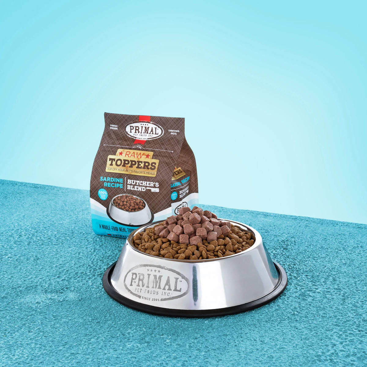 Primal Butcher&#39;s Blend Sardine Frozen Raw Dog &amp; Cat Meal Topper