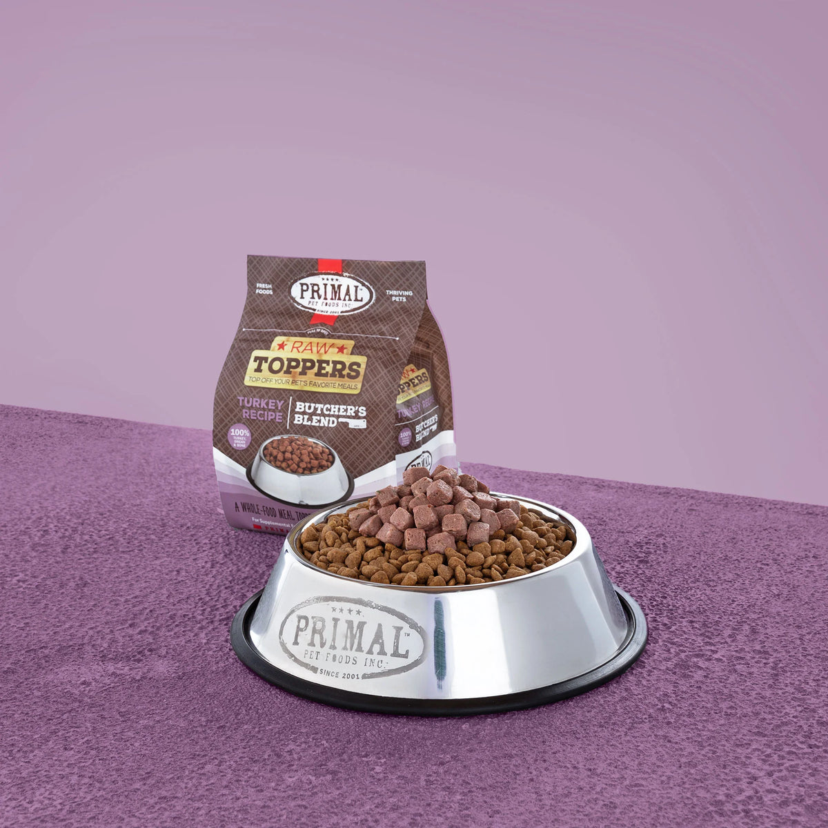 Primal Butcher&#39;s Blend Turkey Frozen Raw Dog &amp; Cat Meal Topper