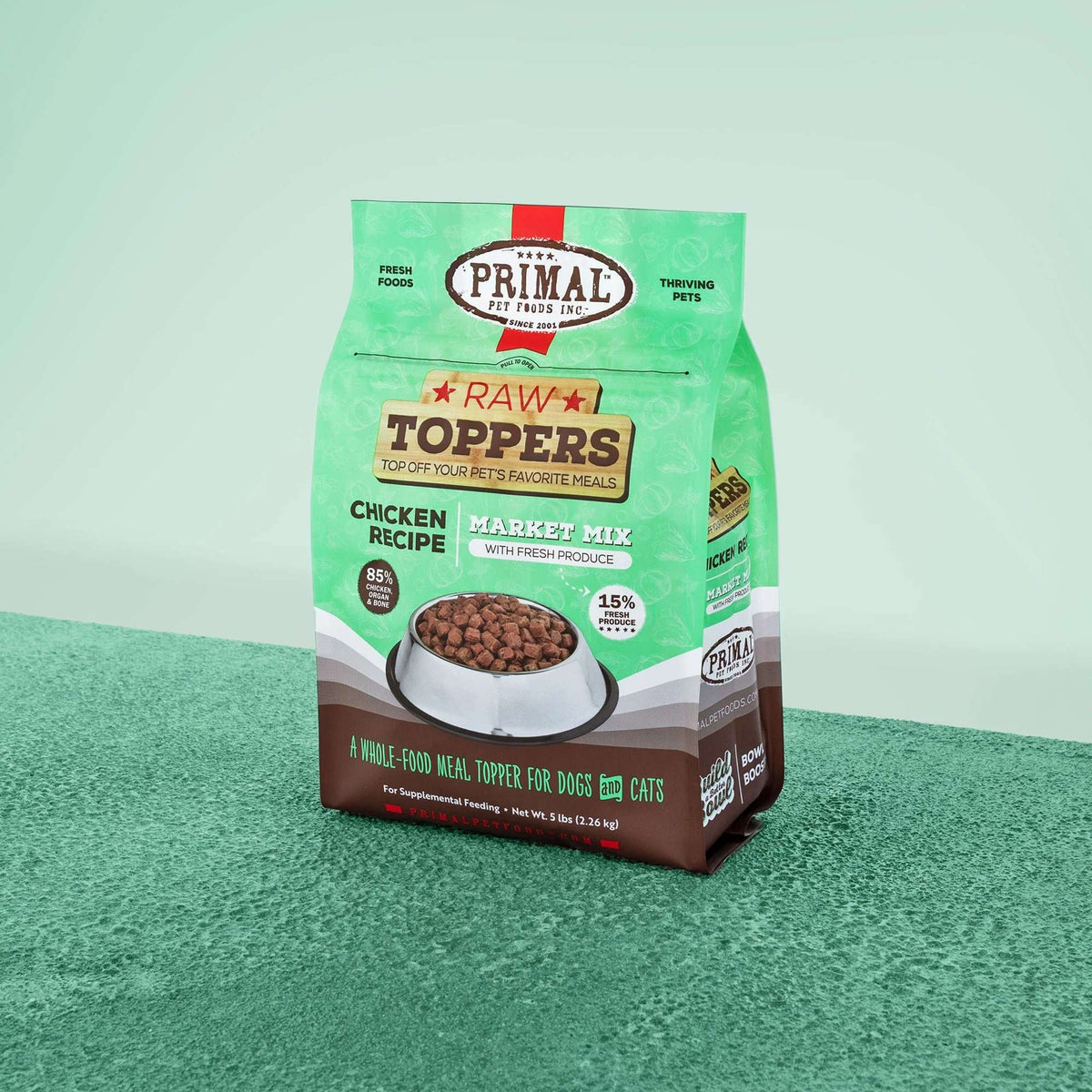 Primal Market Mix Chicken Frozen Raw Dog &amp; Cat Meal Topper