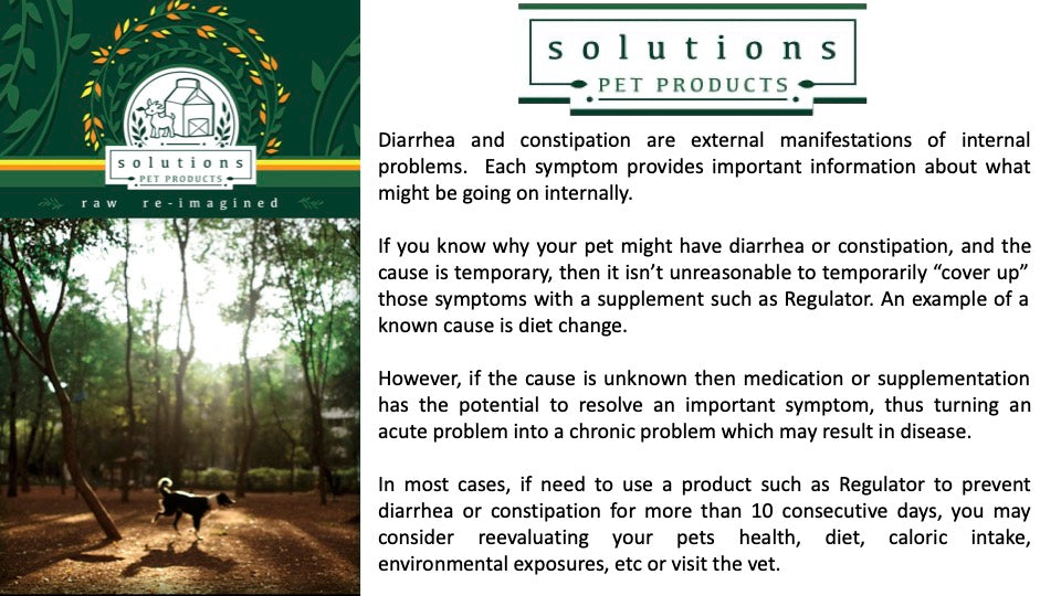 Solutions Pet Products The Regulator Stool Consistency Supplement for Dogs and Cats