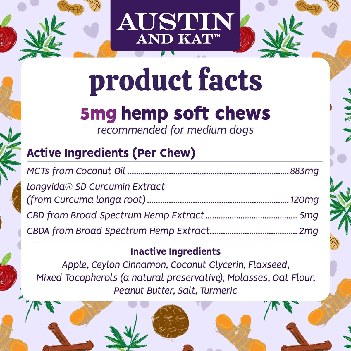 Austin and Kat CBD Premium Chews for Dogs