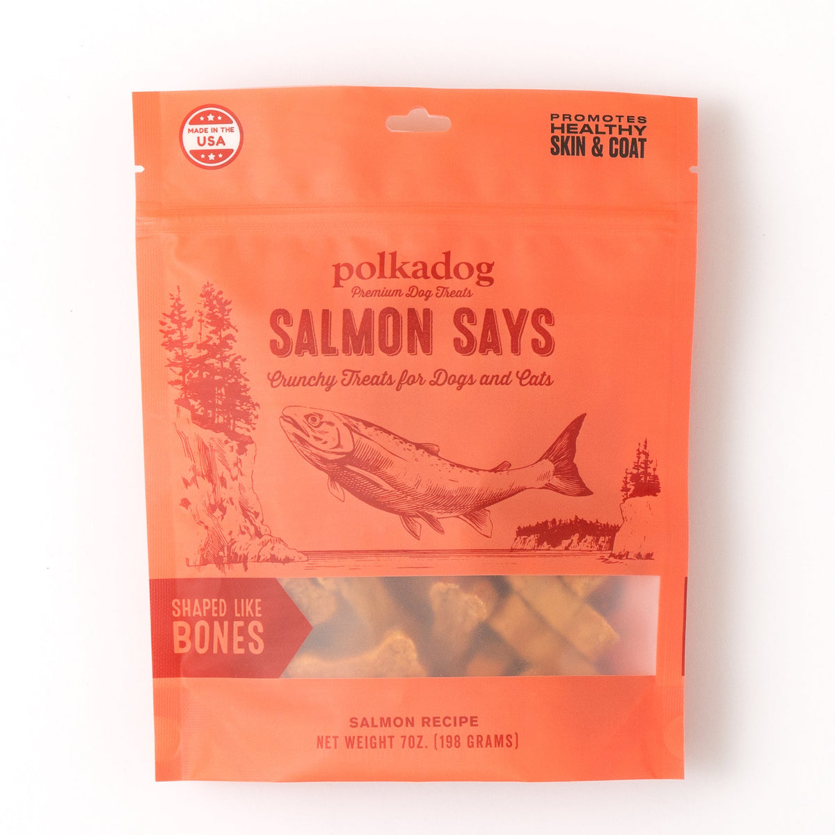 Polkadog Bakery Salmon Says Crunchy Dog &amp; Cat Treats
