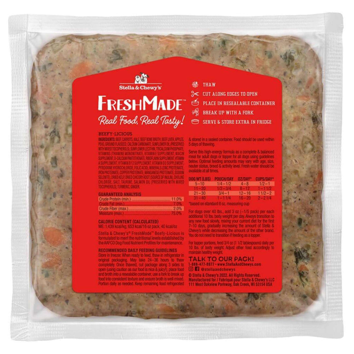 Stella &amp; Chewy&#39;s FreshMade Beefy-Licious Gently Cooked Dog Food