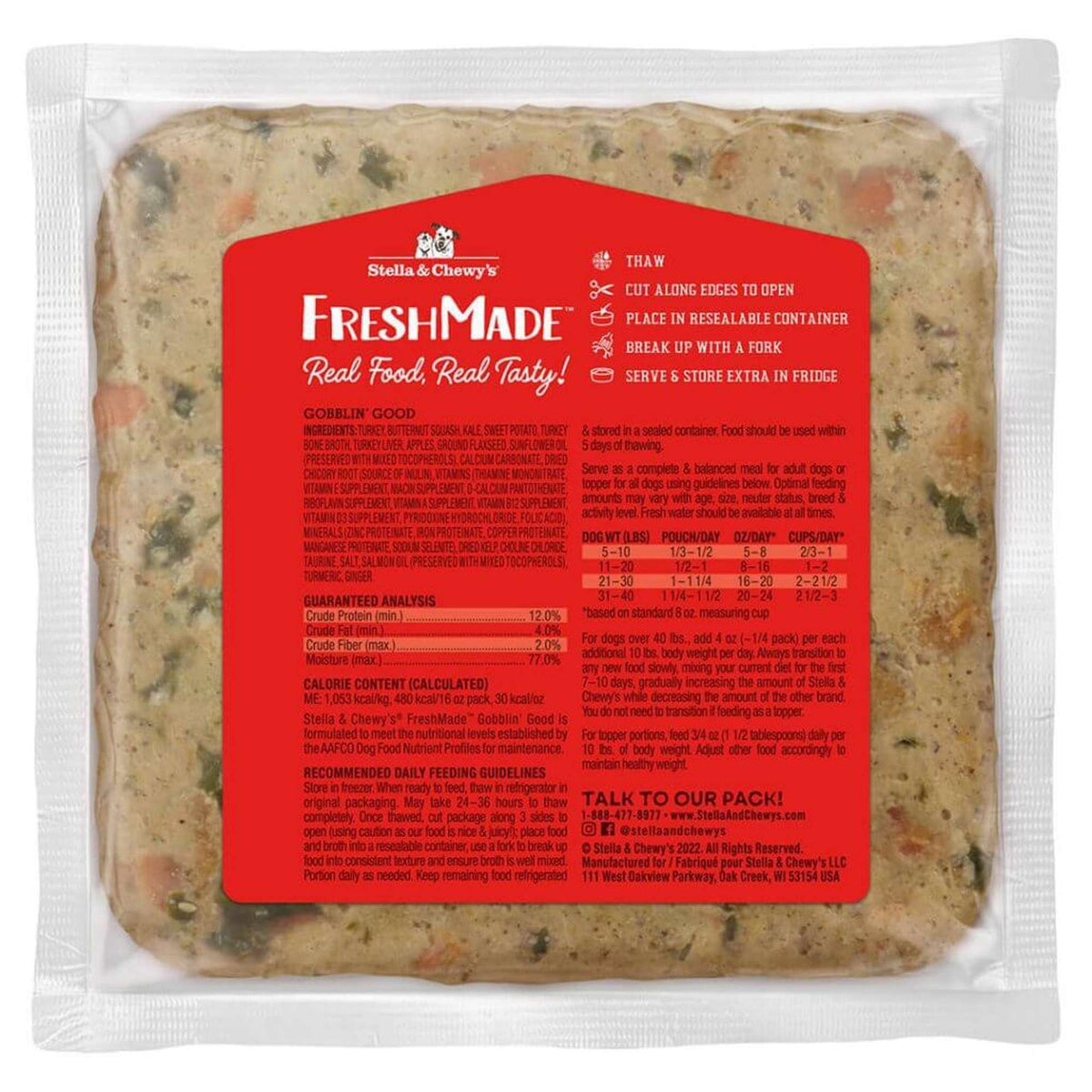 Stella &amp; Chewy&#39;s FreshMade Gobblin&#39; Good Gently Cooked Dog Food