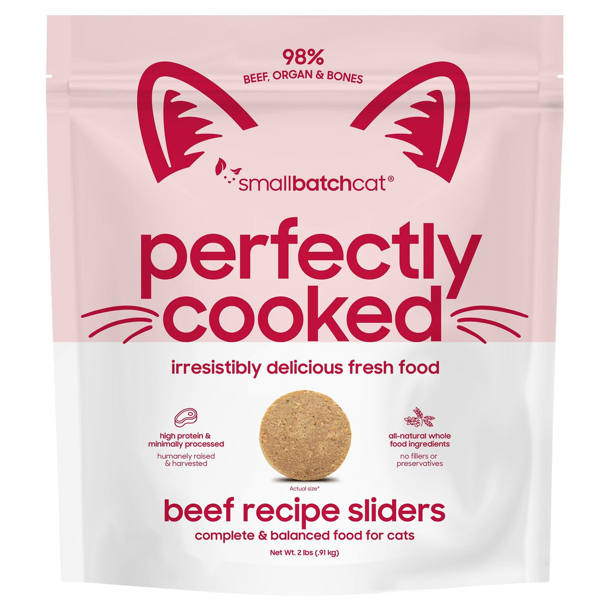 Small Batch Perfectly Cooked Beef Sliders Frozen Cat Food