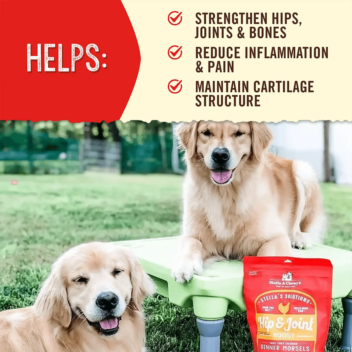 Stella &amp; Chewy&#39;s Solutions Freeze-Dried Raw Hip &amp; Joint Chicken Dog Food