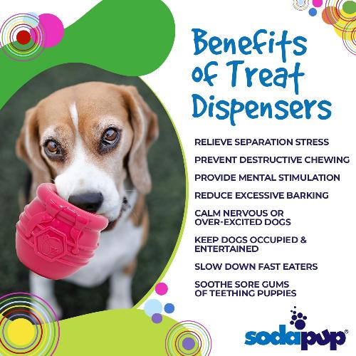 SodaPup Honey Pot Durable PUP-X Rubber Treat Dispenser & Enrichment Toy